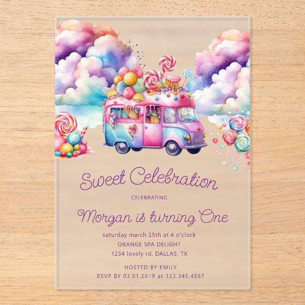 Sweet Candy Lane Kid's Birthday Budget Acrylic
