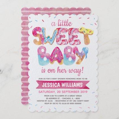 Sweet Candyland Sprinkles Baby Shower Invitation