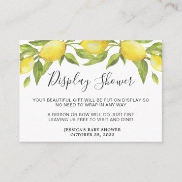 Sweet Lemons & Greenery Display Shower Card