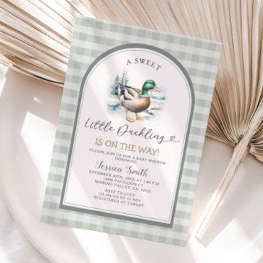 Sweet Little Duckling Mallard Gingham