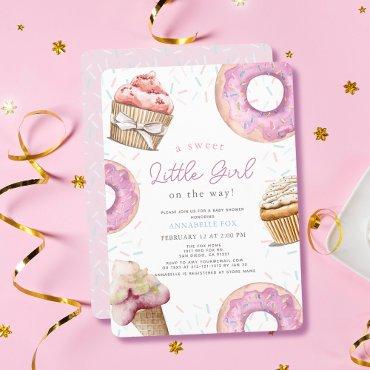 Sweet Little Girl Pink Cupcake & Donut