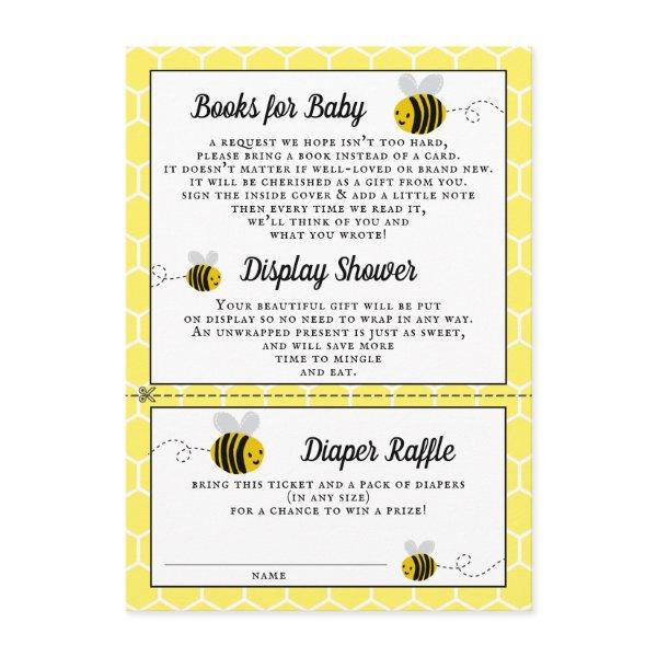 Sweet Little Honey Bee Baby Shower Detail Enclosure Card