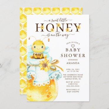 Sweet Little Honey Bee Baby Shower Invitation