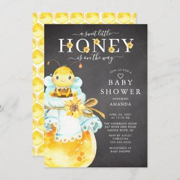 Sweet Little Honey Bee Baby Shower Invitation