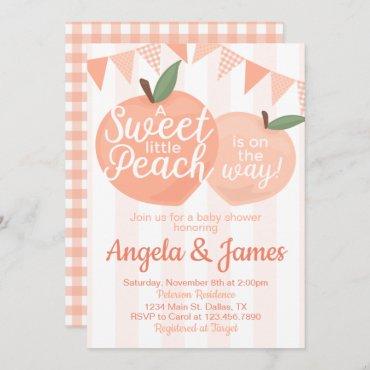Sweet Little Peach  Invite