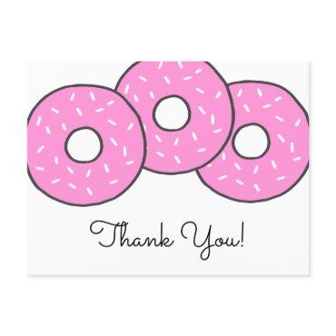 Sweet Pink Donuts Baby Shower Sprinkle Thank You  Postcard