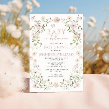 Sweet Pink Windflower Baby in Bloom Girl Shower