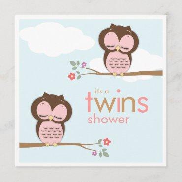 Sweet Twins Hoot Owls Pink