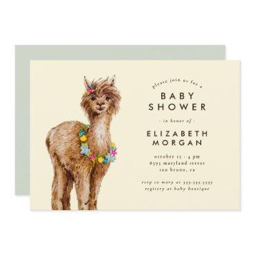 Sweet Watercolor Alpaca