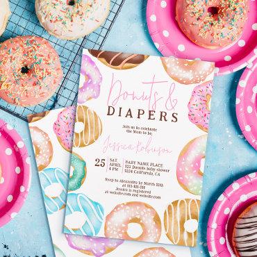 Sweet watercolor cute donuts diapers