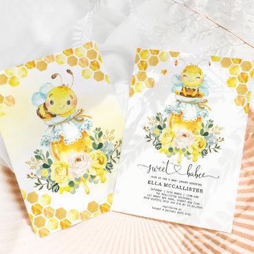 Sweet Yellow Gold Honey Bee Floral