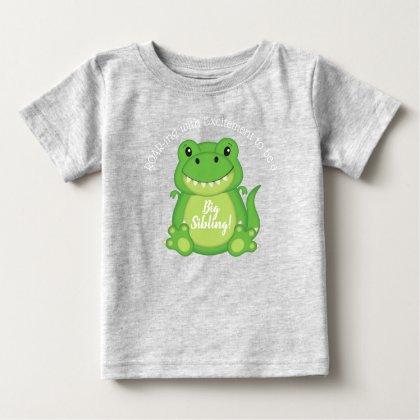 T-Rex Dinosaur Baby Shower Green Baby T-Shirt