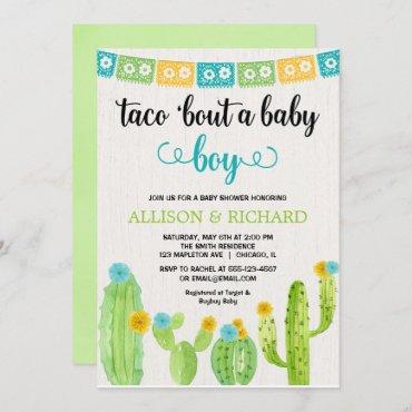 Taco baby shower, Mexican fiesta boy couples Invitation