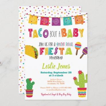 Taco Bout a Baby Gender Reveal Fiesta Baby Shower Invitation