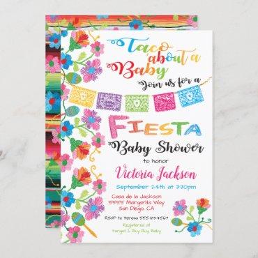 Taco'about a baby Mexican fiesta baby shower Invitation