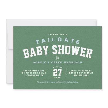 Tailgate baby shower fun light blue football