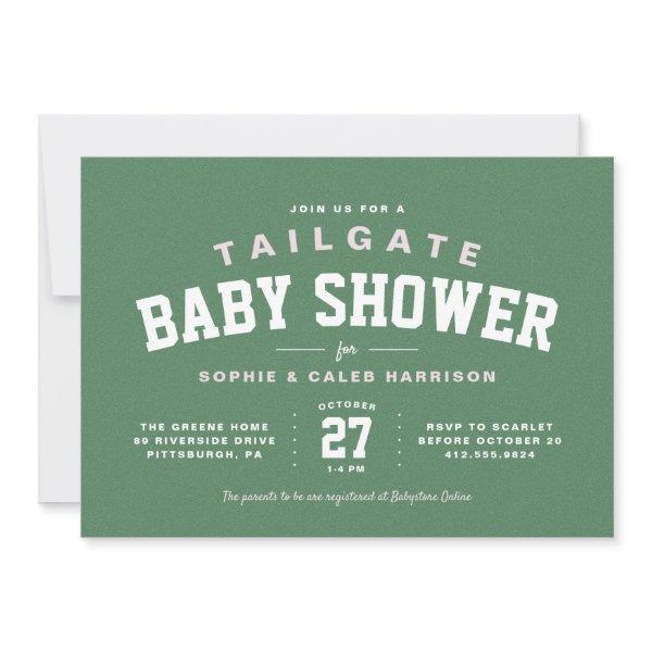 Tailgate baby shower fun light pink football theme