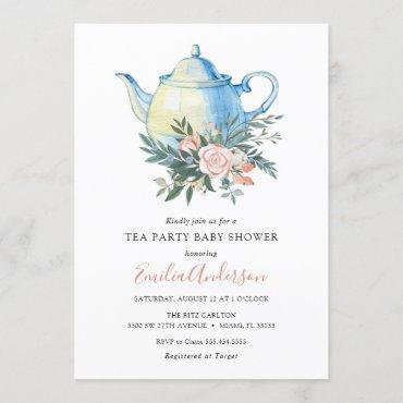 Tea Party Baby Shower invitation
