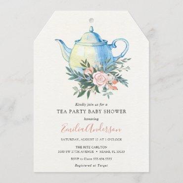 Tea Party Baby Shower invitation