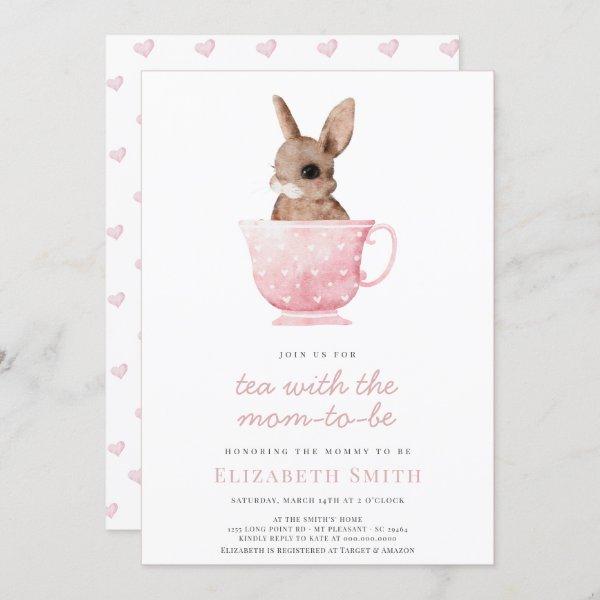 Tea Time Party Cute Bunny Pink Girl