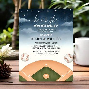Team Ball Game Pitch Fun Baseball Gender Reveal