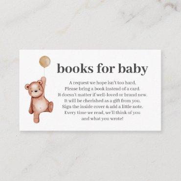 Teddy Bear Baby Shower Books For Baby Insert
