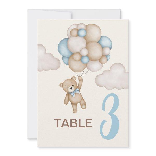 Teddy Bear Baby Shower Boy table sign