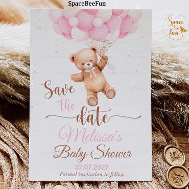 Teddy Bear Baby Shower Save The date We Can Bearly