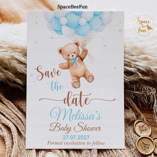 Teddy Bear Baby Shower Save The date We Can Bearly