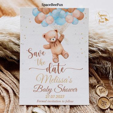 Teddy Bear Baby Shower Save The date We Can Bearly