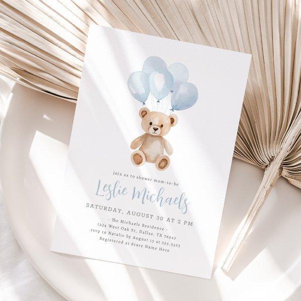 Teddy Bear Blue Balloon Boy