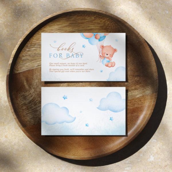 Teddy Bear Blue Balloons Book for Baby Enclosure Card