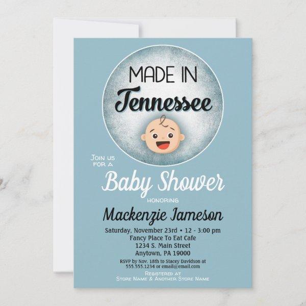 Tennessee Baby Shower Funny Blue Boys