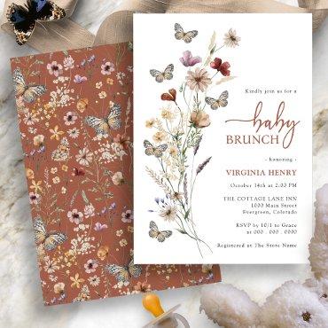 Terracotta Boho Wildflower Baby Brunch