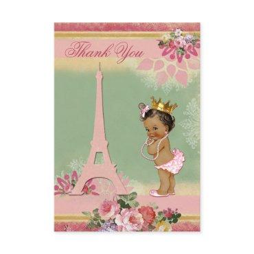Thank You Eiffel Tower Ethnic Princess Baby Shower