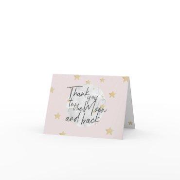 Thank You To The Moon and Back Girl Soft Pink