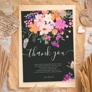 Thank you wild flowers pastel spring shower