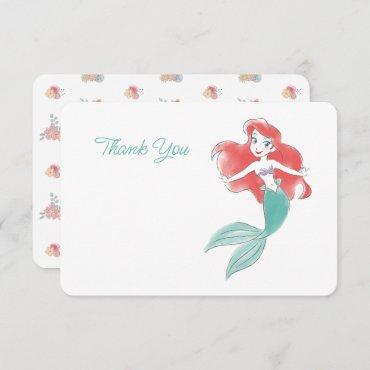 The Little Mermaid | Floral Baby Shower Thank You
