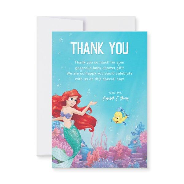 The Little Mermaid | Summer Baby Shower Thank You Card