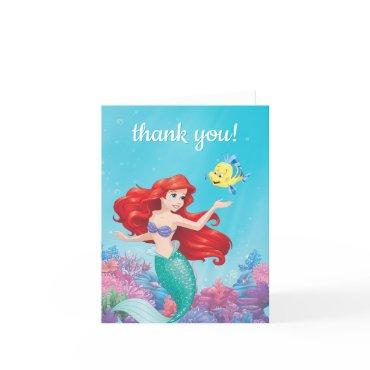 The Little Mermaid | Summer Pool Party Birthday Thank You Card