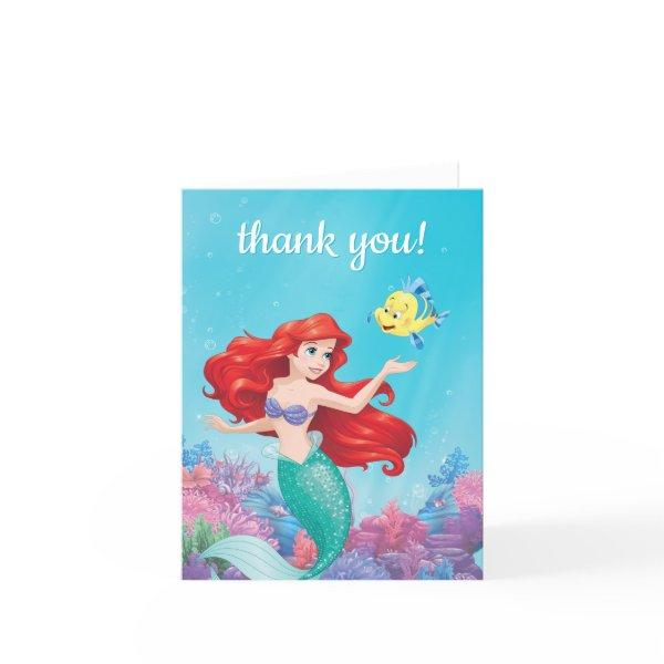 The Little Mermaid | Summer Pool Party Birthday Thank You Card