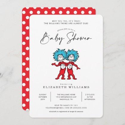 Thing 1 Thing 2 | Red Twins Baby Shower