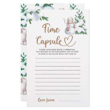 Time Capsule Winter Baby Shower Game