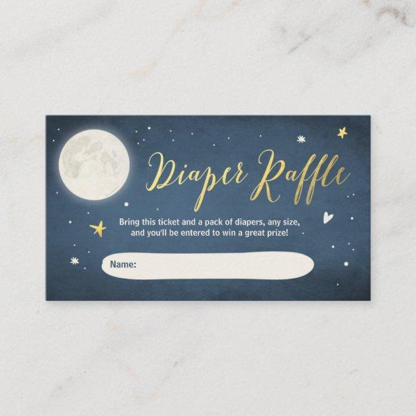 To the moon and back Baby Shower Diaper Raffle Enclosure Card