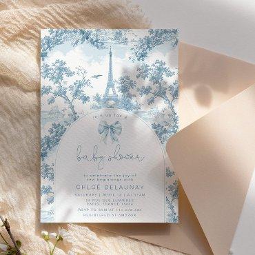 Toile de Jouy French theme bow