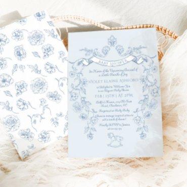 Toile de Jouy vintage Victorian French