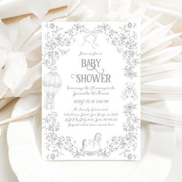Toile French Elegant Gray Neutral