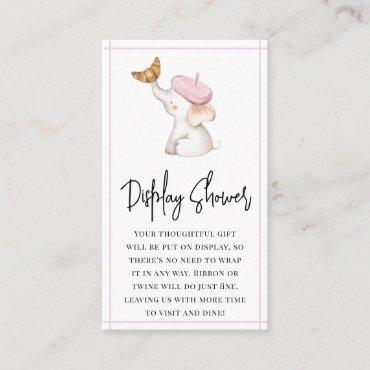 Toile French Pink Girl Baby Shower Display Shower  Enclosure Card