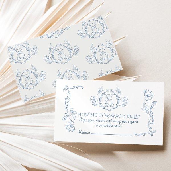 Toile How big is mommys belly Vintage frame Enclosure Card