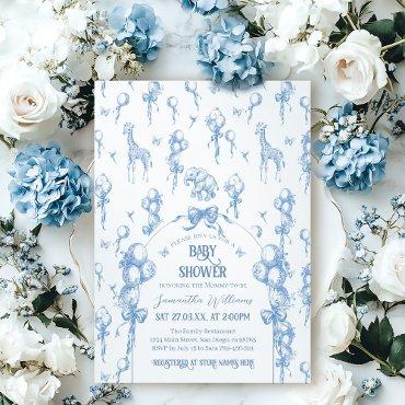 Toile Safari Animal All Blue Balloon